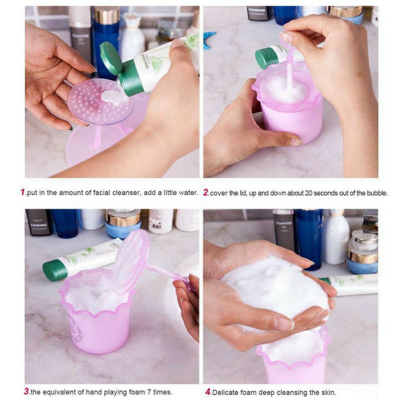 Cốc tạo bọt sữa rửa mặt thông minh