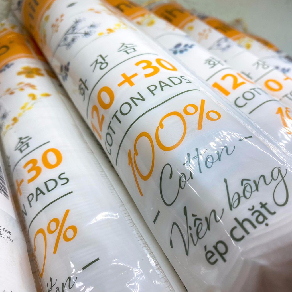 Bông tẩy trang Mihoo Hàn Quốc chính hãng, 100% Cotton tự nhiên, 150 miếng mềm mại, viền bông ép chặt - Lamy Beauty Store | BigBuy360 - bigbuy360.vn