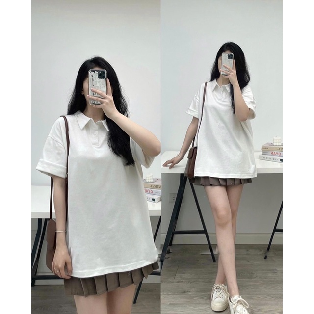 Áo thun polo nữ tay ngắn nhiều màu freesize Pumi