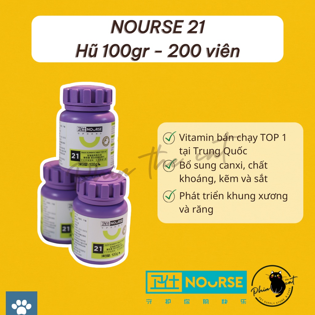 Viên nhai NOURSE bổ sung dinh dưỡng cho mèo (09,11,12,15,21,22,29) | phinthecat