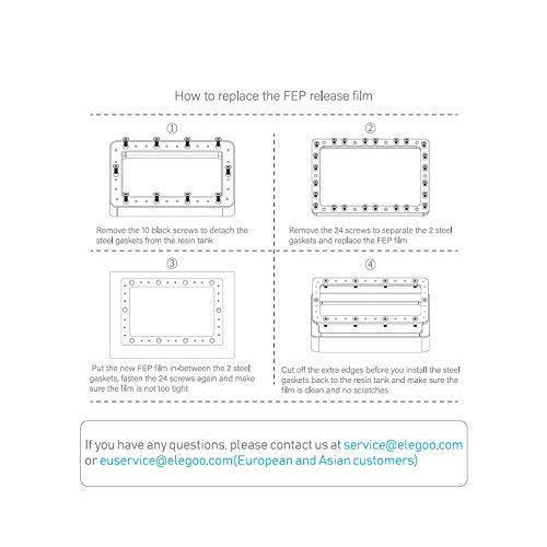 5 Tấm FEP thay Thế Elegoo Mars 2 Pro 2K