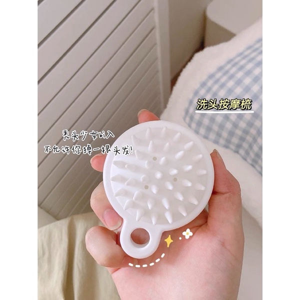 Lược Gội Đầu Massage Mát Xa Silicon Giảm Gàu Hạn Chế Rụng Tóc Thư Giãn Đầu Óc Cao Cấp