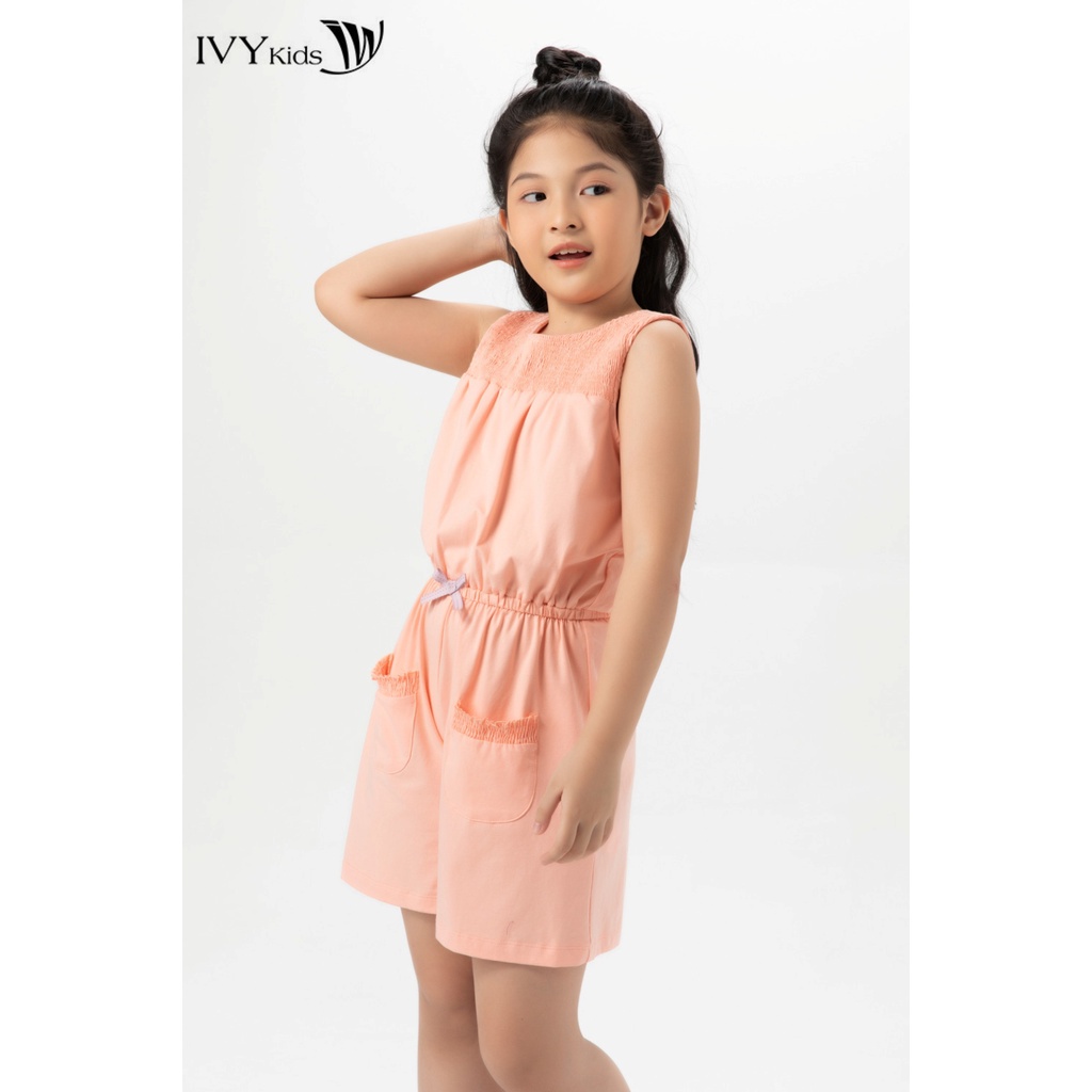 [NHẬP WABRTL5 GIẢM 10% TỐI ĐA 50K ĐH 250K ]Jumpsuit bé gái họa tiết IVY moda MS 18G1321