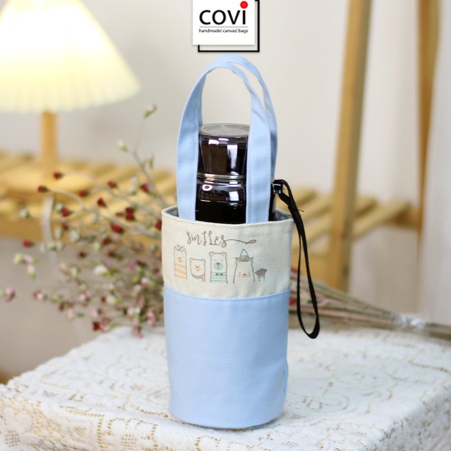 Túi Đựng Bình Nước Vải Canvas Thương Hiệu Covi