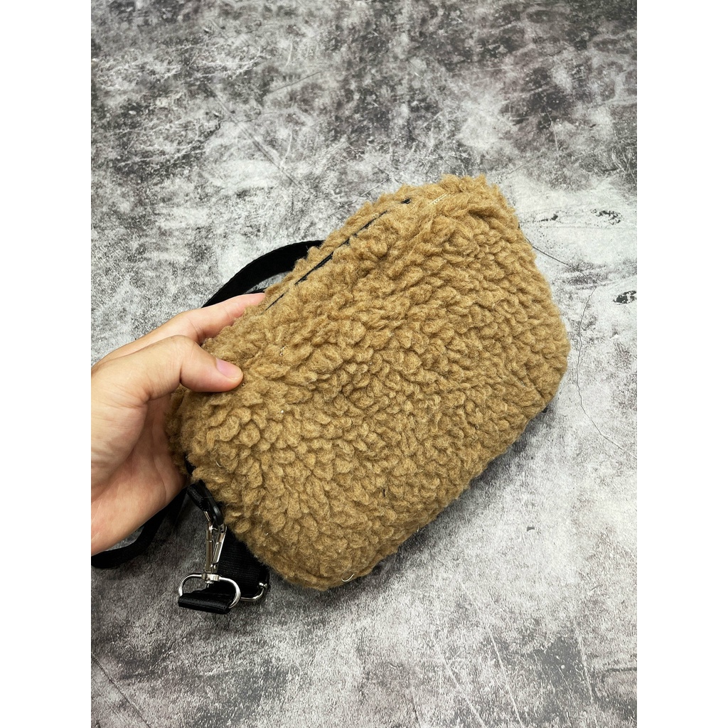 Túi Đeo Chéo NY Vải Lông Cừu  Hàng Xuất Xịn