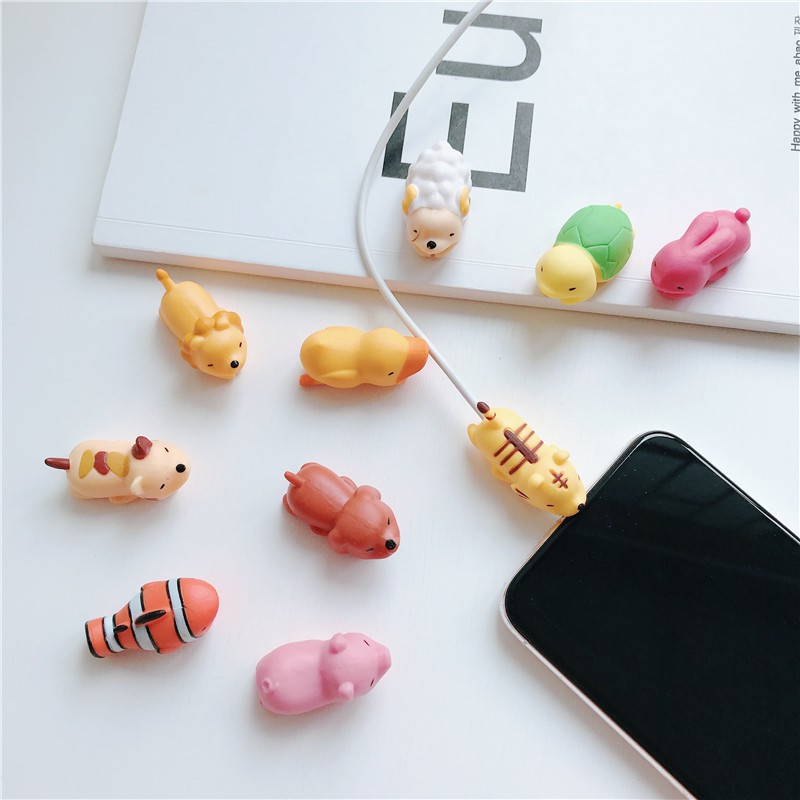 Dụng cụ bảo vệ cáp sạc USB hình thú vật chuyên dụng cho iPhone
