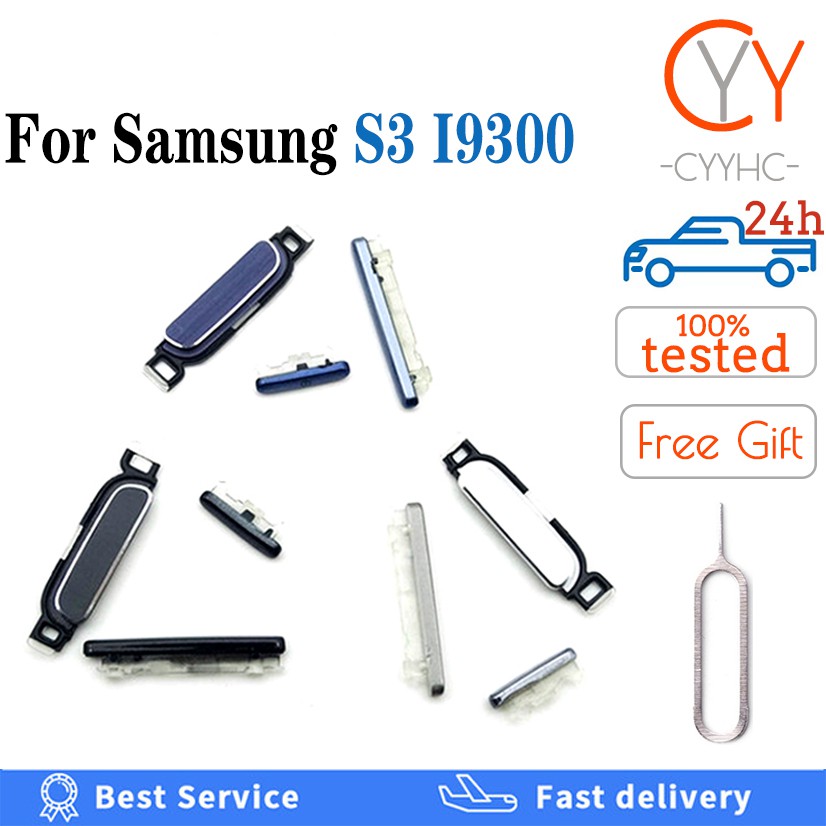 Set 3 Khung Nút Âm Lượng Thay Thế Cho Điện Thoại Samsung Galaxy S3 I9300 + 1 Bộ