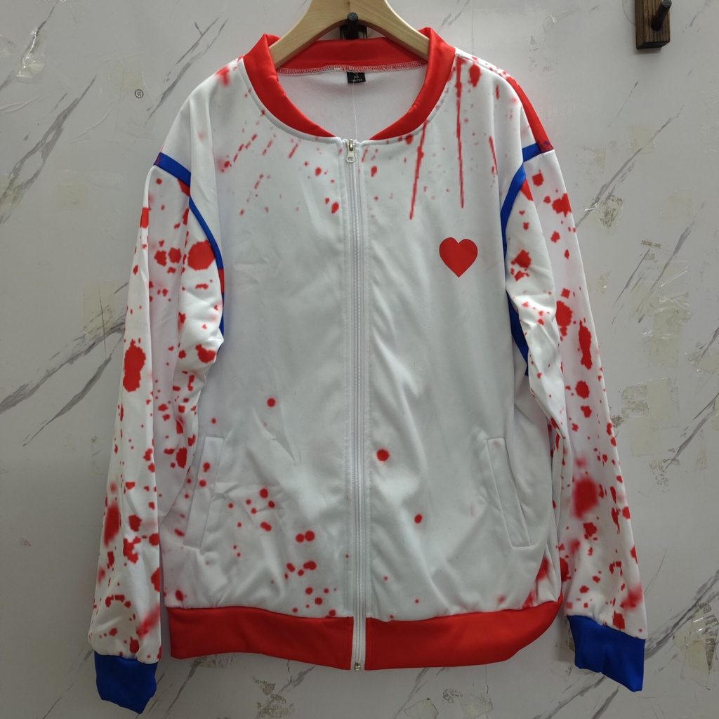 Áo khoác hoodie thời trang nam nữ phối khóa kéo cosplay All of Us Are Dead