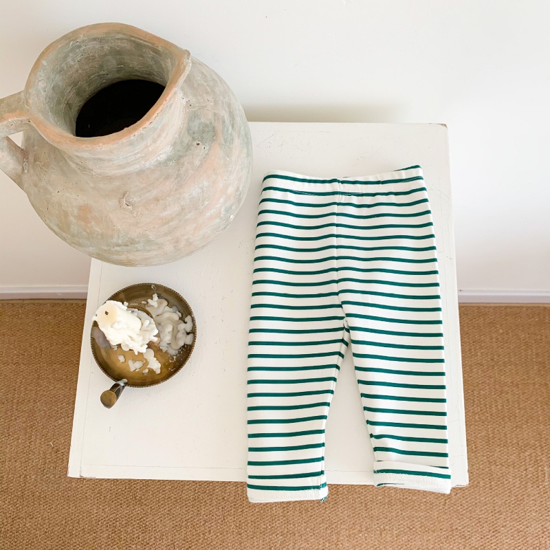 Quần Legging Kẻ Sọc Phong Cách Hàn Quốc Cho Bé