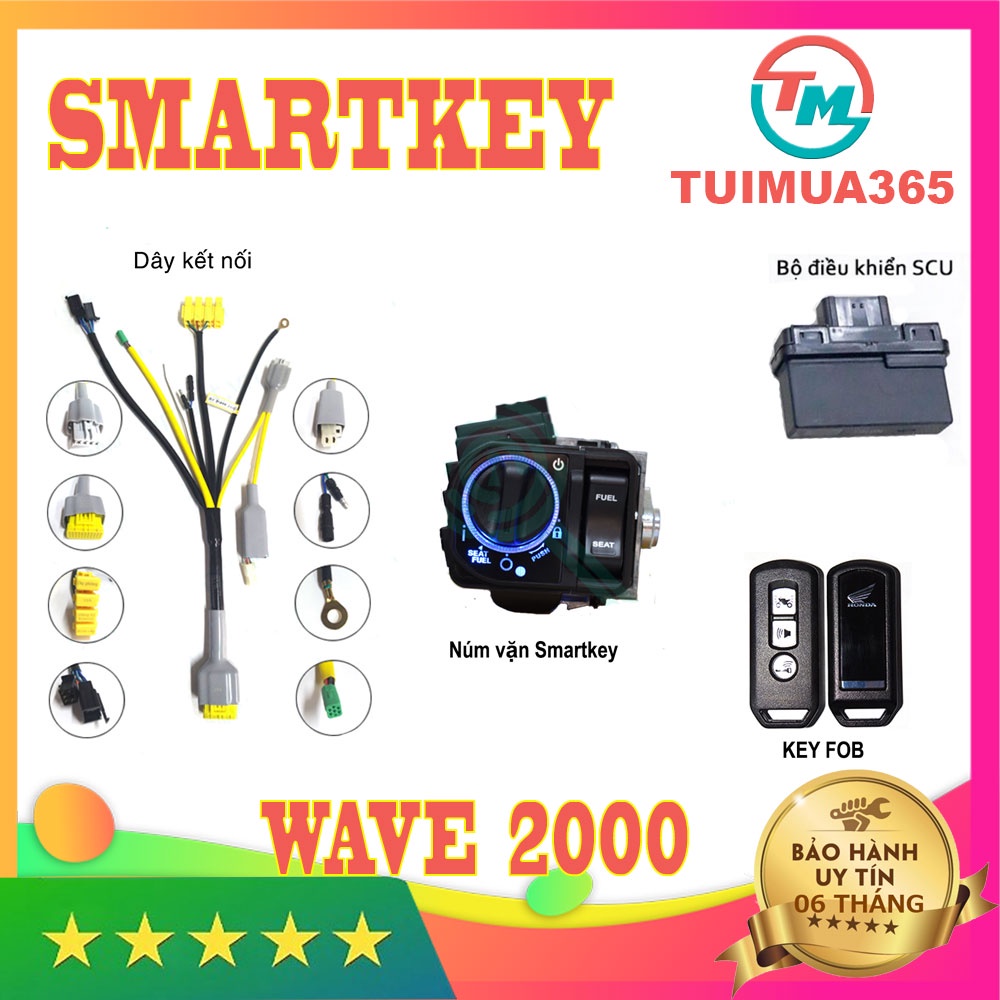 TRỌN BỘ KHOÁ SMARTKEY XE HONDA WAVE 2000