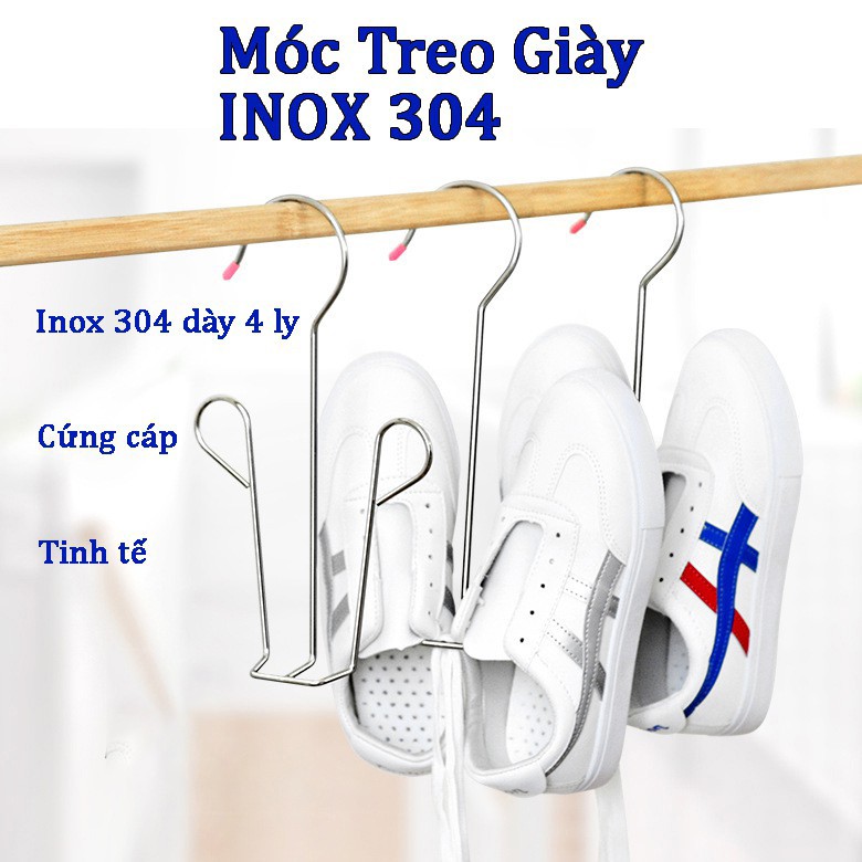 Móc phơi giày,móc treo giày inox cao cấp size lớn [Combo 3]