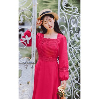 (sẵn) VÁY BOHEMIAN SÒ ĐẮP REN