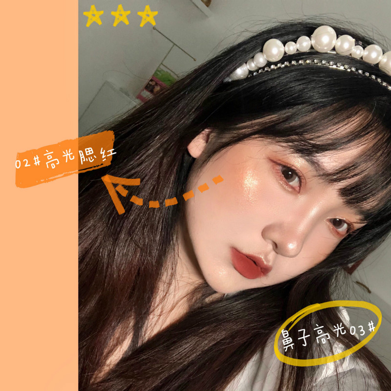 [Hàng mới về] Bảng phấn đánh má hồng với hai màu ánh ngọc trai quyến rũ có độ bóng cao dễ dùng dành cho người mới | BigBuy360 - bigbuy360.vn