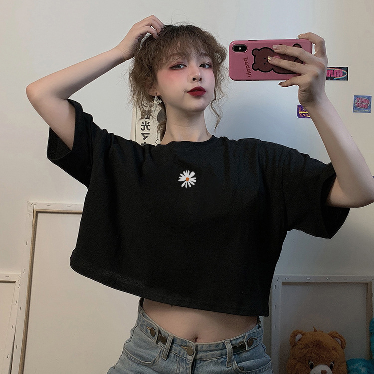 NRVP 2021 summer new short short-sleeved t-shirt female Korean style looser student shirt tees