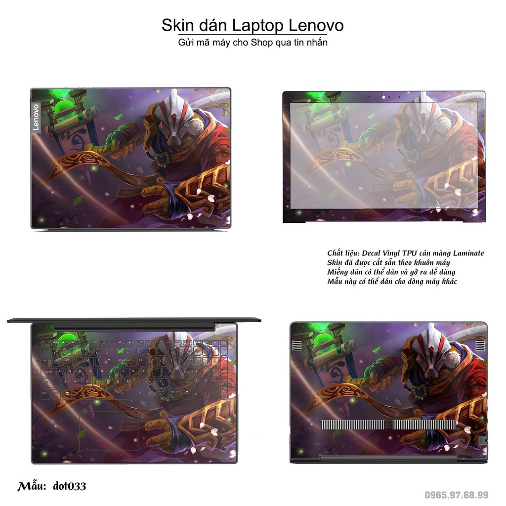 Skin dán Laptop Lenovo in hình Dota 2 nhiều mẫu 6 (inbox mã máy cho Shop)