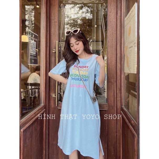 Đầm bigsize dáng suông thun thái form rộng dưới 70kg