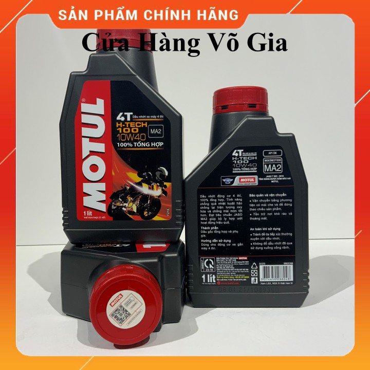 Motul H-Tech 100 10w40 MA2 1L - Nhớt Xe Số Cao Cấp