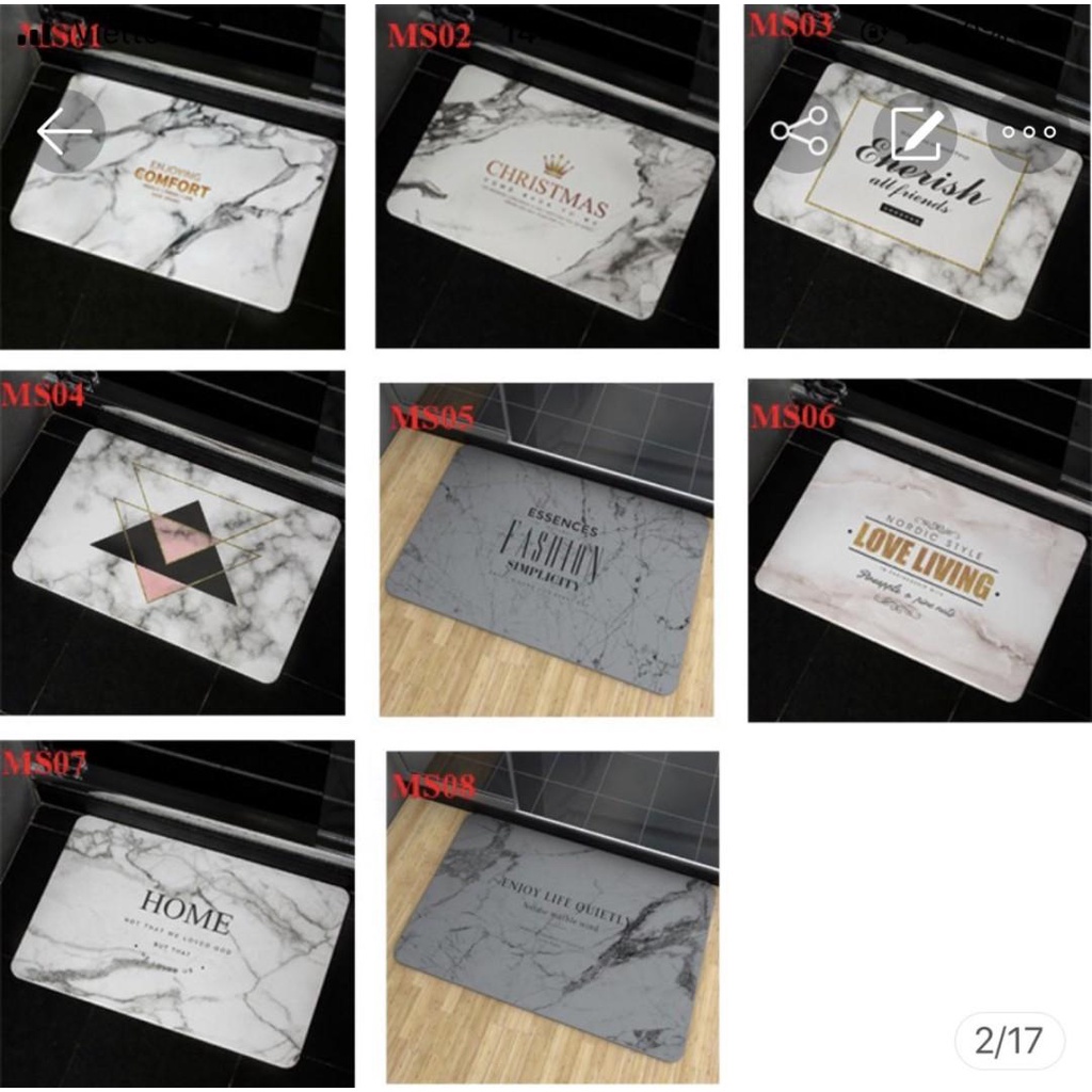 Thảm đá thạch anh siêu thấm hút tiện dụng sử dụng cho nhà vệ sinh