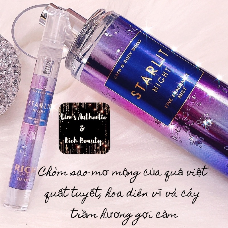 STARLIT NIGHT - Xịt Thơm Toàn Thân Body Mist Bath &amp; Body Works