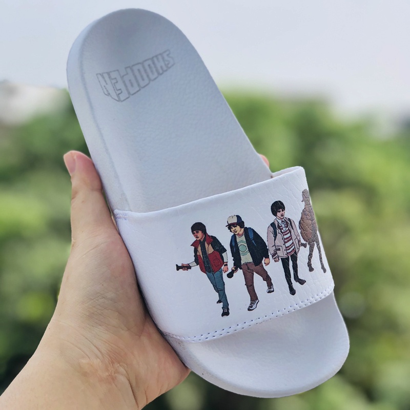 Dép 𝐒𝐇𝐎𝐎𝐏𝐄𝐍❤️FULL BOX + FREESHIP❤️ dép mlb shoopen abc bóng chày quai ngang thể thao nam nữ chất xịn kèm tag mác, trắng