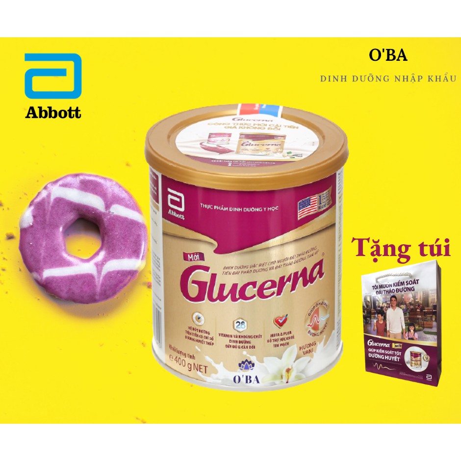 [Combo 3] Sữa Bột Abbott Glucerna Hương Vani/lúa mạch 400g - Hàng chính hãng - Dành cho người tiểu đường
