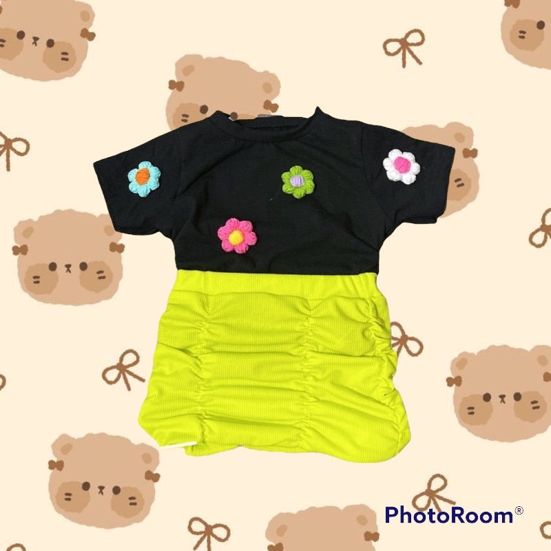 Set CV nhún + áo hoa cho bé (7-25kg)