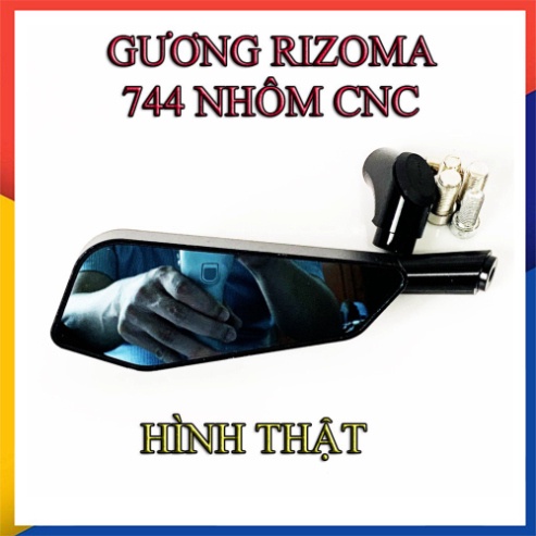 GƯƠNG CHIẾU HẬU RIZOMA 744 CHÂN GƯƠNG XÉO (GIÁ 1 CHIẾC)