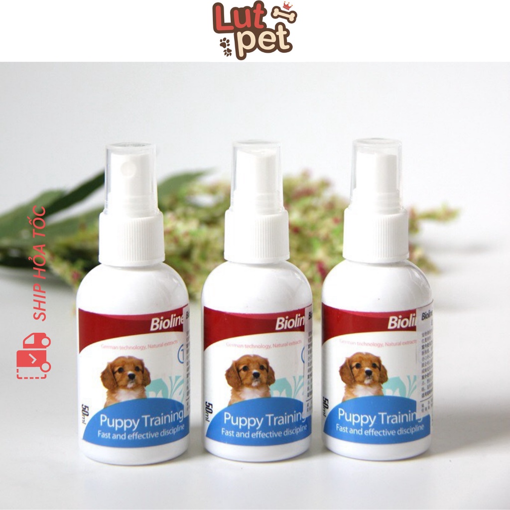 Lọ xịt vệ sinh đúng chỗ MAGIC puppy trainer - huấn luyện chó mèo đi vệ sinh (1 lọ 50ml) - lutpet