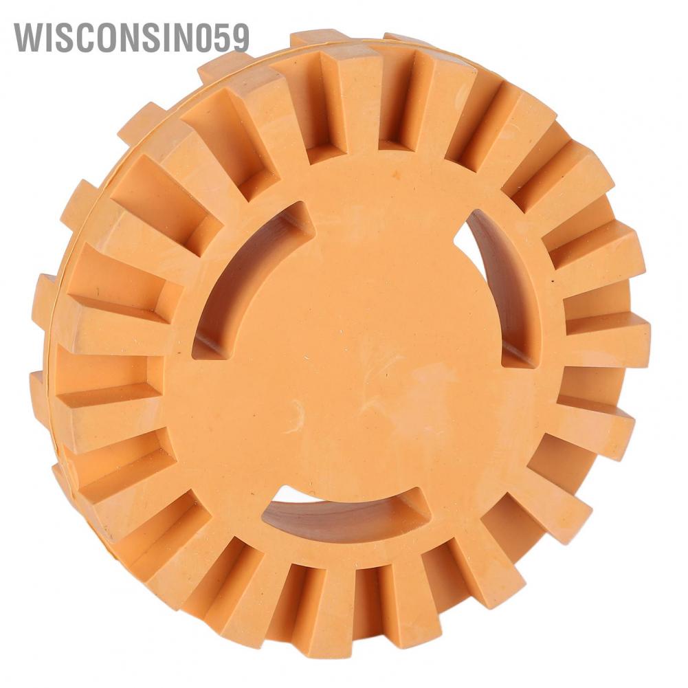Wisconsin059 4in Sticker Remover Rubber Eraser Wheel Adhesive Car Decal Pneumatic Removal Tool with Adapter