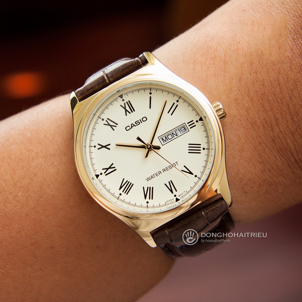 Đồng hồ nam dây da chính hãng Casio Anh Khuê MTP-V006