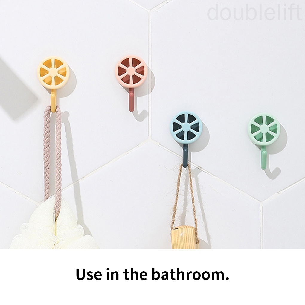 Set 5 Móc Treo Đồ Dán Tường Hình Quả Chanh Chống Thấm Nước Tiện Dụng Cho Nhà Bếp / Phòng Tắm