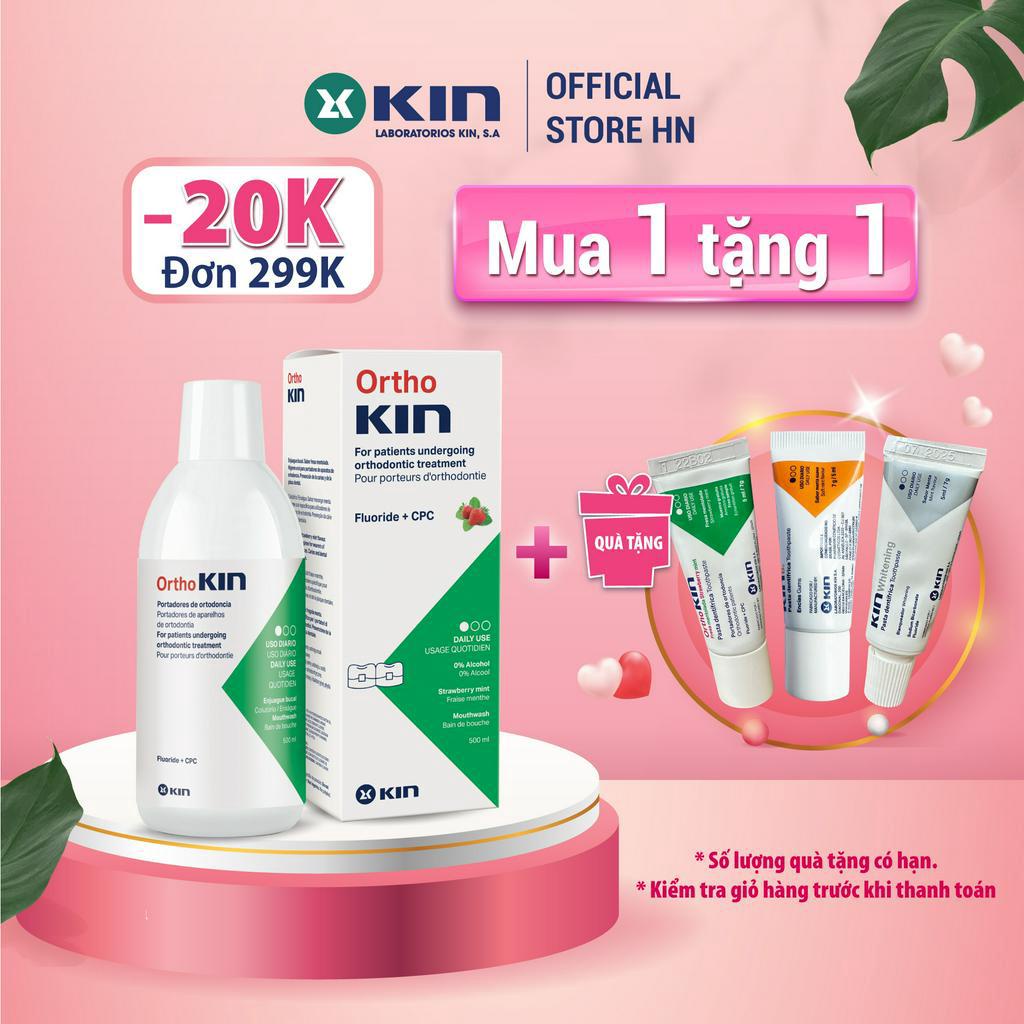 Nước Súc Miệng Ortho Kin Cho Răng Niềng, Chỉnh Nha Chăm Sóc Chuyên Biệt 500ml