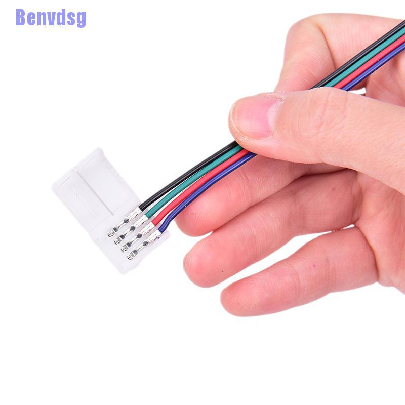 Set 10 Dây Cáp Nối 10Mm 4 Female Cho Dây Đèn LED Rgb 5050 3528