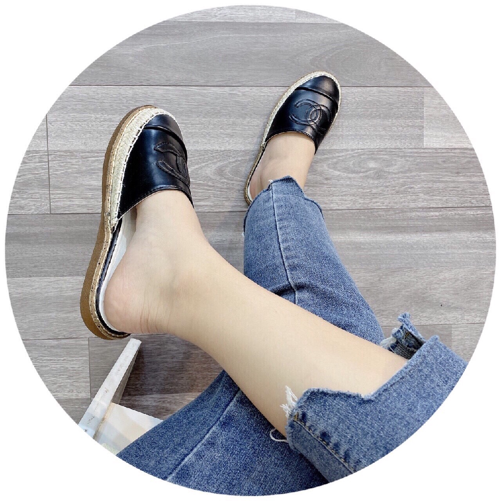 Giày sục đế cói êm chân da lỳ mềm chất đẹp | BigBuy360 - bigbuy360.vn