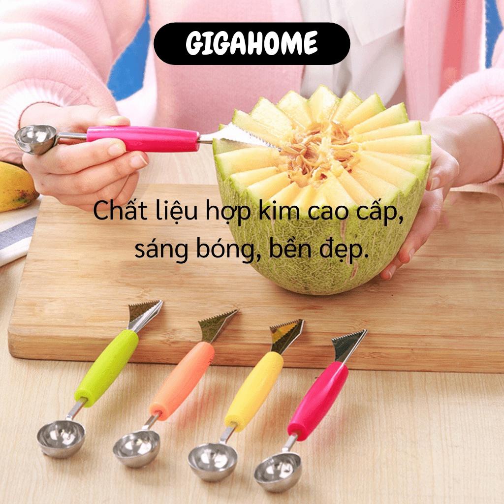 Dụng cụ gọt tỉa trái cây 2 đầu  GIÁ VỐN] Dụng cụ gọt vỏ, muỗng múc ruột trái cây tiện lợi 8114