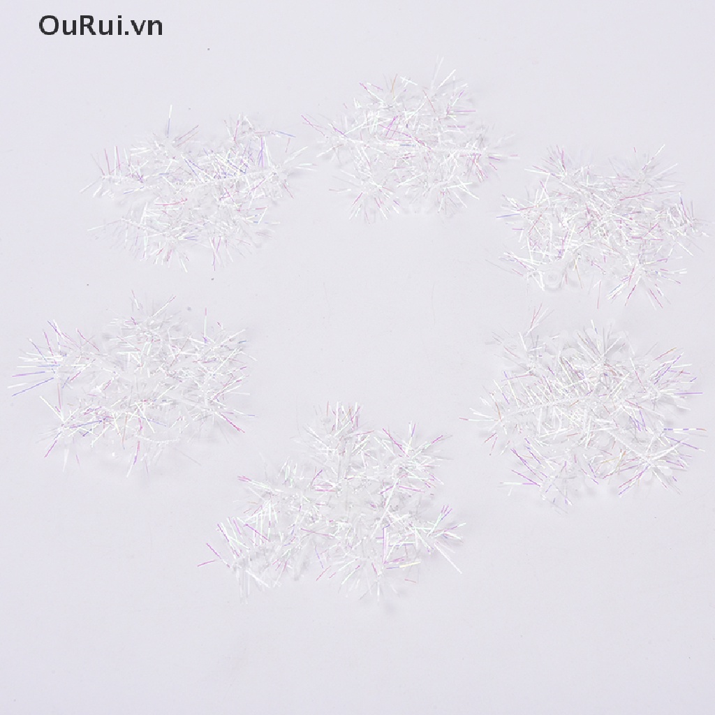 Bộ 6 / 12 / 30 / 60 Bông Tuyết Trắng Treo Trang Trí Cây Thông Giáng Sinh