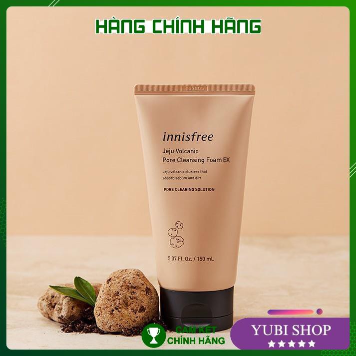 SỮA RỬA MẶT TRO NÚI LỬA HÚT MỤN ĐẦU ĐEN, BÃ NHỜN INNISFREE JEJU VOLCANIC PORE CLEANSING FOAM EX 150ML - HH