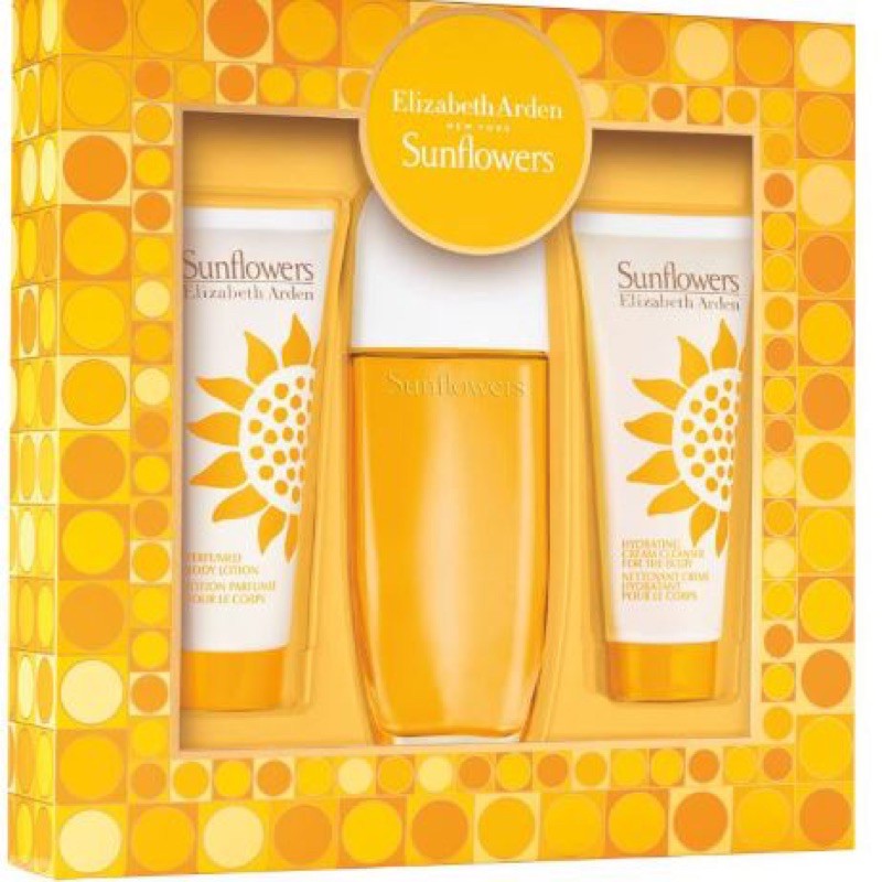 Bộ kem dưỡng da và nước hoa Elizabeth Arden Sunflowers 100ml 3 Piece Gift Set body lotion eau de toilette spray cleanser