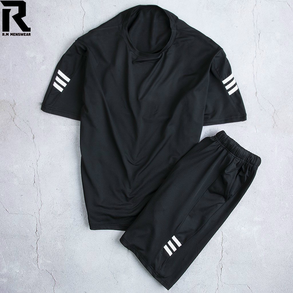 ❤️ CHẤT VẢI LƯỚI MÈ TỐT ❤️ ĐỒ BỘ MẶC NHÀ NAM SỌC ROUGH / SÉT QUẦN ÁO THỂ THAO MUA HÈ NỮ KIỂU ĐÙI TAY NGẮN | BigBuy360 - bigbuy360.vn