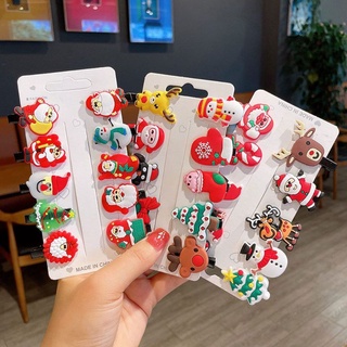 Set 10 cặp tóc noel nhiều mẫu siêu kute kẹp tóc dễ thương cho bé -ms0089 hàng có sẵn