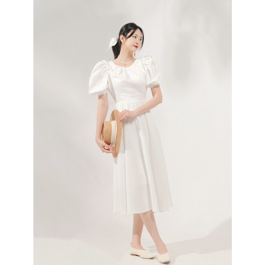 THE19CLUB - Váy linen dài cổ thuyền - Camila Dress