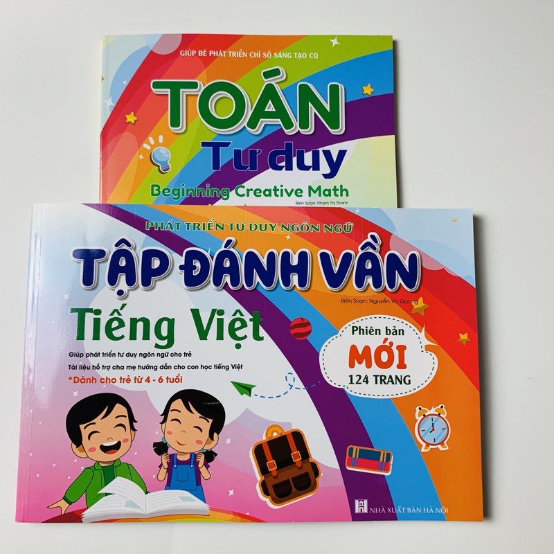 [COMBO 2Q] Tập Đánh Vần + Toán Chinh Phục cho bé vừa chơi vừa học_Giấy xịn giá siêu rẻ