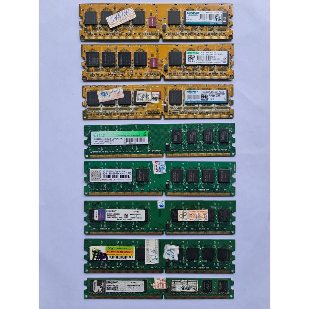 (RAM CŨ) RAM II - 1GB BUS 667, BUS 800 DÙNG CHO MÁY TÍNH ĐỂ BÀN