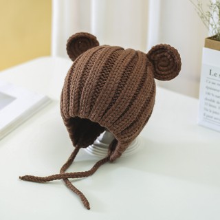 Mũ Len Tai Gấu Cho Bé lamme4.0