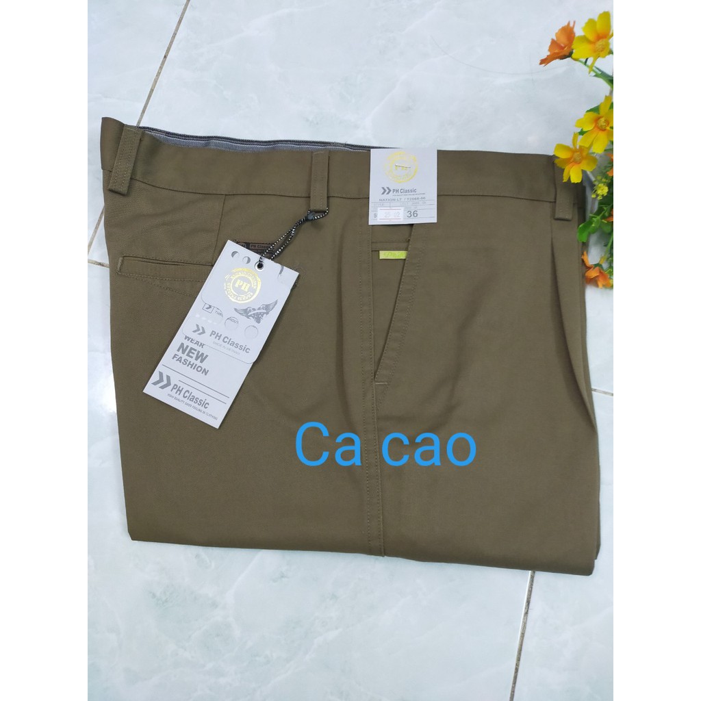 Quần kaki trung niên bigsize màu chuẩn