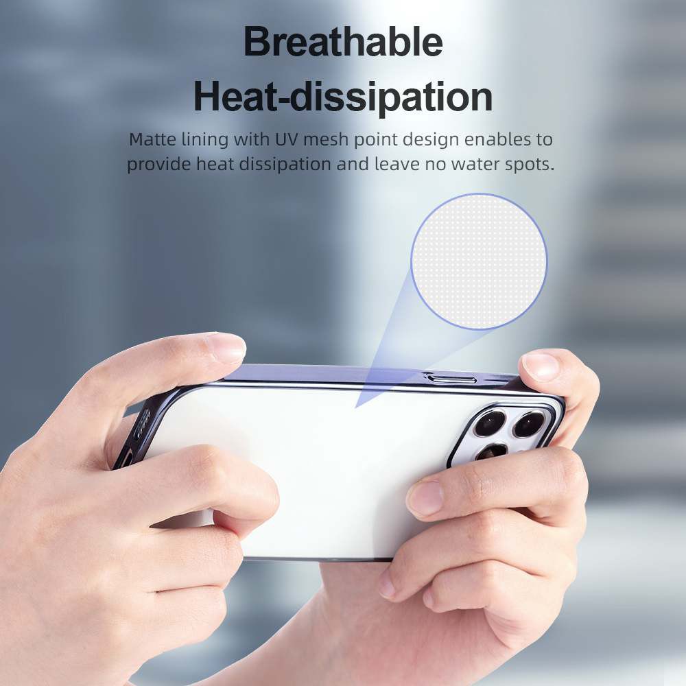 Ốp lưng dẻo viền màu iPhone 12 6.1/ 12 Pro 6.1 TPU electroplating protection hiệu Rock chính Hãng
