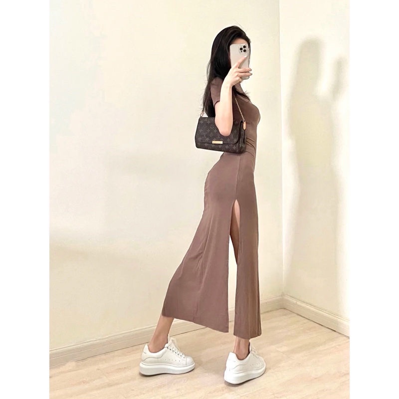 Đầm Body Dáng Dài Xẻ Tà 2 Bên