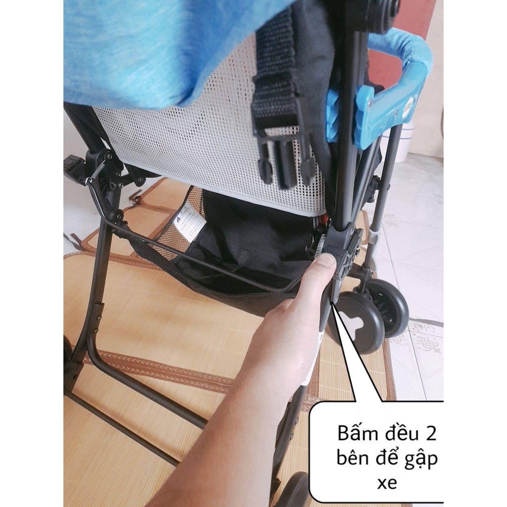 Xe đẩy du lịch gấp gọn siêu nhẹ Seebaby Q1W-2