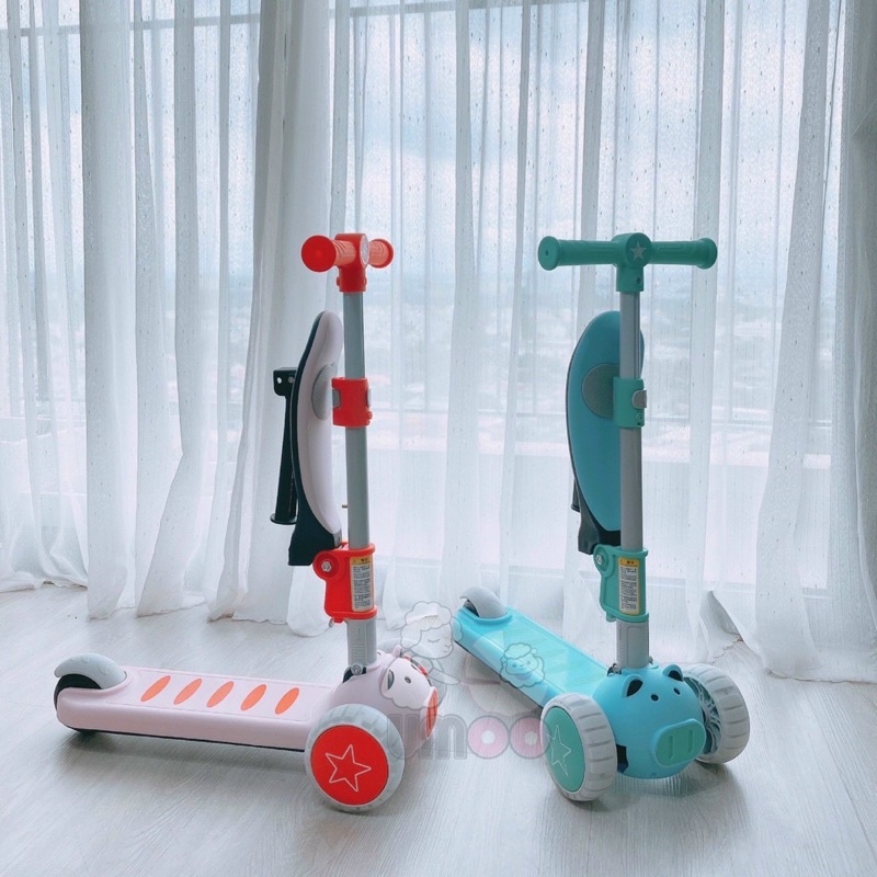 Xe Trượt Heo Scooter UMOO Cho Bé 2IN1 Xe Scooter kiêm Xe Chòi Chân