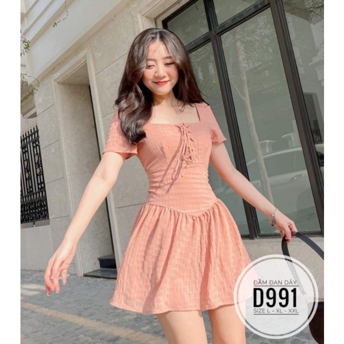 ĐẦM BIGSIZE BUỘC NƠ ĐƠN GIẢN DẠO PHỐ